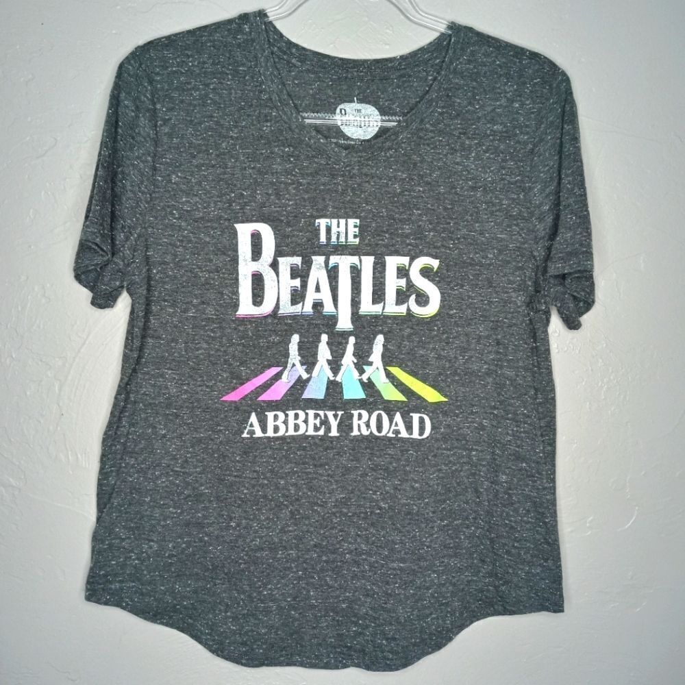 The Beatles Abbey Road Gray Space-Dyed Graphic Tee